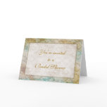 Aged Damask Bridal Shower Invitation cards