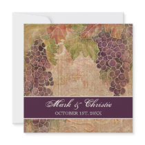 Aged Grape Vineyard Wedding Invitation