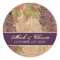 Aged Grape Vineyard Wedding Invitation