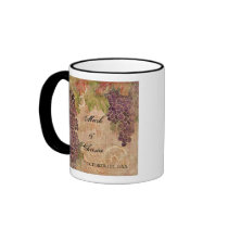 Aged Grape Vineyard Wedding or Anniversary Mug