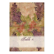 Aged Grape Vineyard Wedding Table Place Cards Business Cards