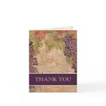 Aged Grape Vineyard Wedding Thank You Notes