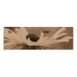 Aged Sepia Black Eyed Susan Flower Gift Tag Business Card Template