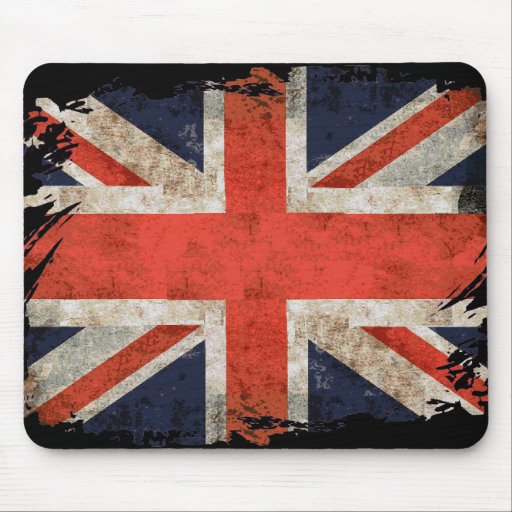 Aged shredded Union Jack Mouse Pad