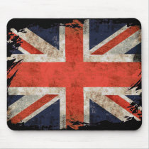 Aged shredded Union Jack Mouse Pad
