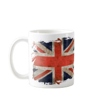 Aged shredded Union Jack Coffee Mug