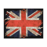 Aged shredded Union Jack Post Card