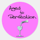 Aged to Perfection wine black Sticker