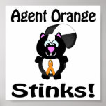 Agent Orange Stinks Skunk Awareness Design Print