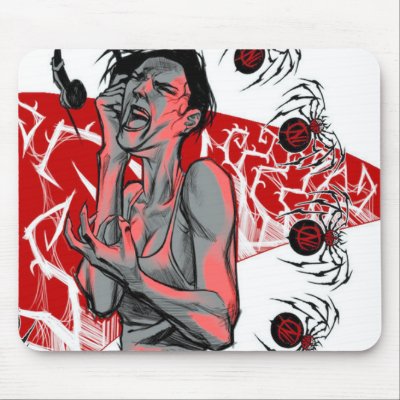 Agents In Red Spider/Music Style Mousepad by gamer14