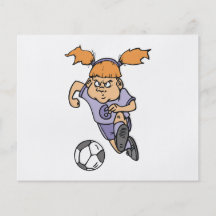 aggressive girl soccer player graphic personalized flyer