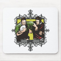 Aggressive Rugby Mouse Mat