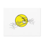 aggressive tennis ball biting net graphic post cards
