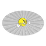 aggressive tennis ball biting net graphic sticker