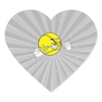 aggressive tennis ball biting net graphic sticker