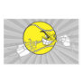 aggressive tennis ball biting net graphic rectangle sticker
