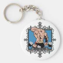 Aggressive Weight Lifting Key Chains