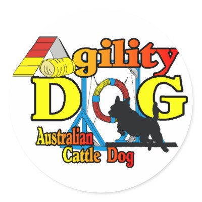 Agility Australian Catlle Dog Gifts Sticker by DogsByDezign