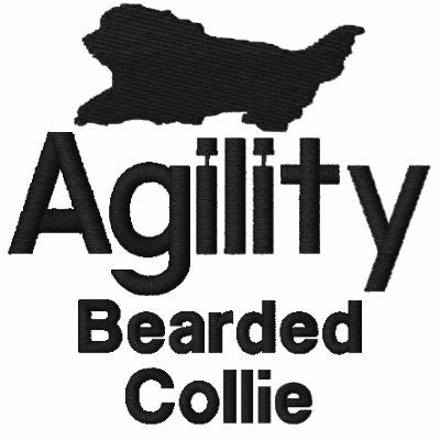 Agility Bearded Collie Embroidered Shirt by MenagerieMayhem
