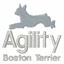 Agility Boston Terrier Embroidered Shirt
