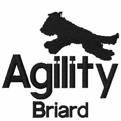 Agility Briard Women's Embroidered Hooded Sweatshirt Agility Briard Women's Embroidered Hooded Sweatshirt