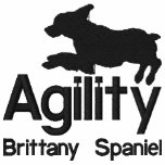 Agility Brittany Spaniel embroidered shirts