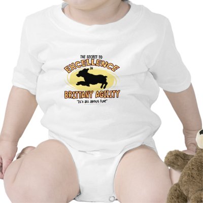 Agility Brittany Spaniel Secret Baby Creeper by MenagerieMayhem