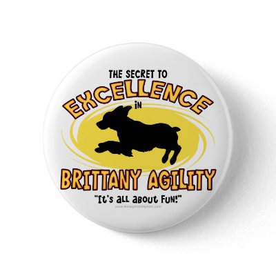 Agility Brittany Spaniel Secret Button by MenagerieMayhem