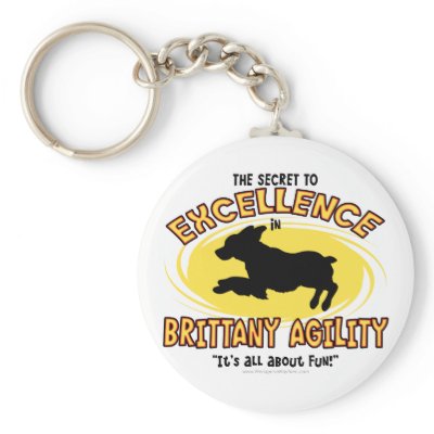 Agility Brittany Spaniel Secret Keychain by MenagerieMayhem