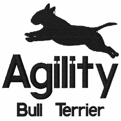 Agility Bull Terrier Embroidered Shirt by MenagerieMayhem