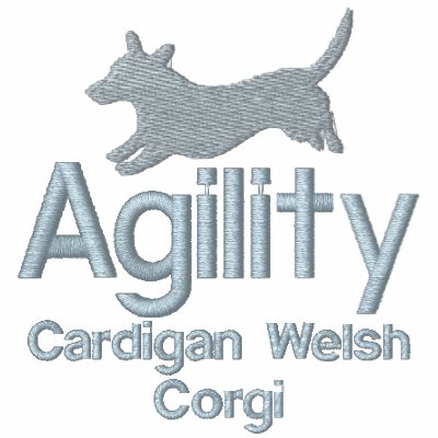 Agility Cardigan Welsh Corgi Embroidered Polo by MenagerieMayhem
