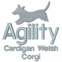 Agility Cardigan Welsh Corgi Embroidered T-Shirt embroidered shirts