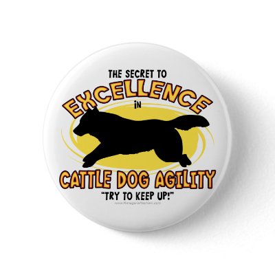 Agility Cattle Dog Secret Button by MenagerieMayhem