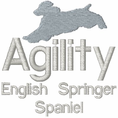 Agility English Springer Spaniel Women's Embroidered Polo Shirt by MenagerieMayhem