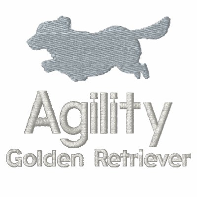 Agility Golden Retriever Women's Embroidered Polo Shirt by MenagerieMayhem