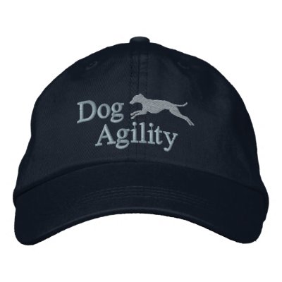 Agility Italian Greyhound Embroidered Hat (Blue) by MenagerieMayhem