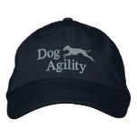Agility Italian Greyhound Embroidered Hat (Blue) embroidered hats