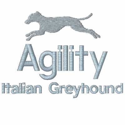 Agility Italian Greyhound Embroidered Polo Shirt by MenagerieMayhem