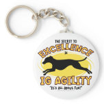 Agility Italian Greyhound Secret Keychain