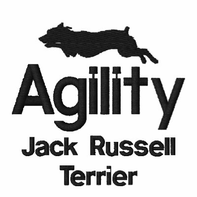 Agility Jack Russell Terrier Embroidered PoloShirt by MenagerieMayhem