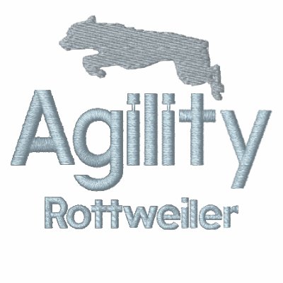 Agility Rottweiler Embroidered Sweatshirt by MenagerieMayhem