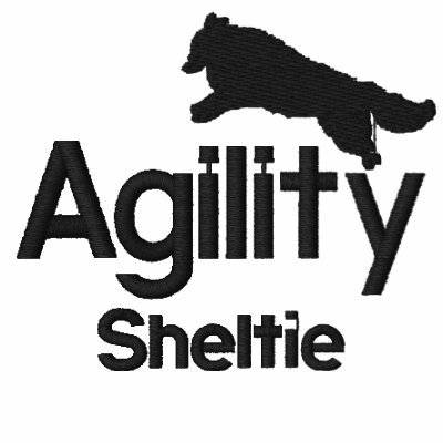 Agility Sheltie Embroidered Shirt by MenagerieMayhem