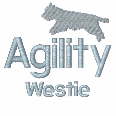Agility Westie Embroidered Sweatshirt by MenagerieMayhem
