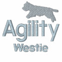 Agility Westie Embroidered Sweatshirt embroidered shirts