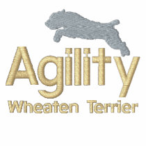 Agility Wheaten Terrier Embroidered T-Shirt
