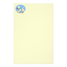 Aging Poodle Cartoon Stationary Stationery