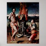Agnolo di Cosimo - Pygmalion and Galatea Print
