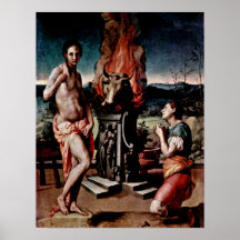Agnolo di Cosimo - Pygmalion and Galatea Print