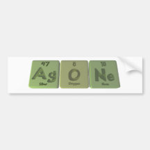 Agone-Ag-O-Ne-Silver-Oxygen-Neon Bumper Sticker