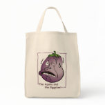 Agony and the Eggplant Grocery tote bag